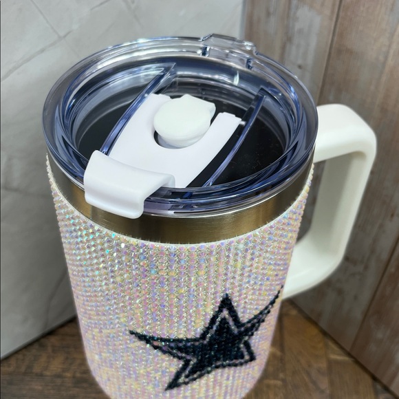 Dallas Cowboys Officially Licensed Game Day Rhinestone Bling 40 oz Tumbler - Picture 4 of 5